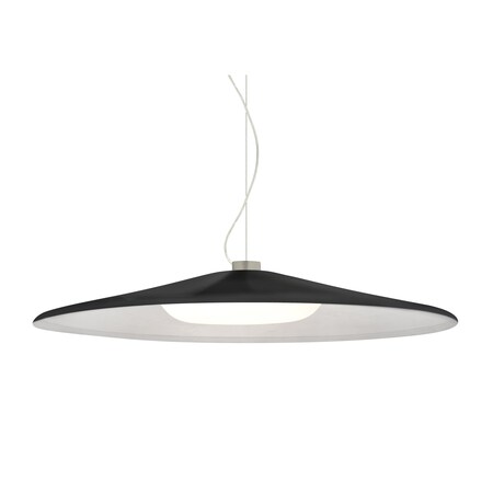 Besa Lighting Swan Cable Pendant, Black/Opal, Satin Nickel Finish, 1x23W LED 1KX-SWANBK-LED-SN